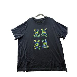 Psycho Bunny Black Pima Cotton T-Shirt Graphic Mens Short Sleeve Tee Size 3XL
